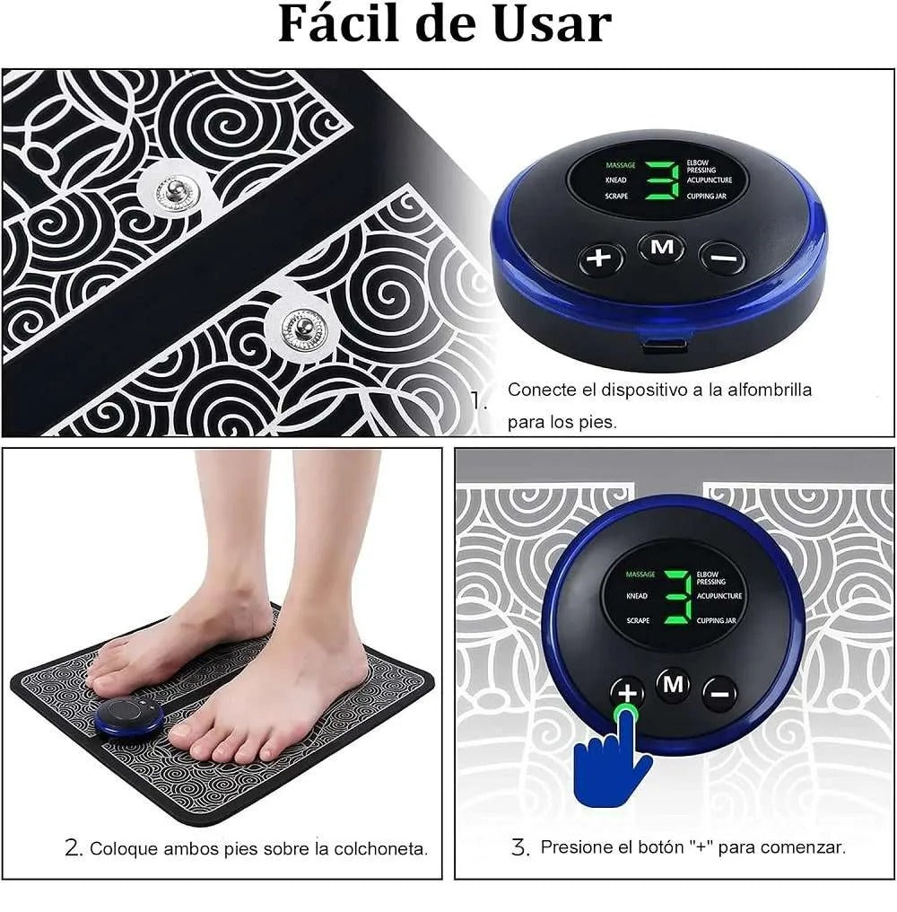 🦶 Almohadilla Masajeadora EMS – Relajación Profunda Para Tus Pies Donde Estés