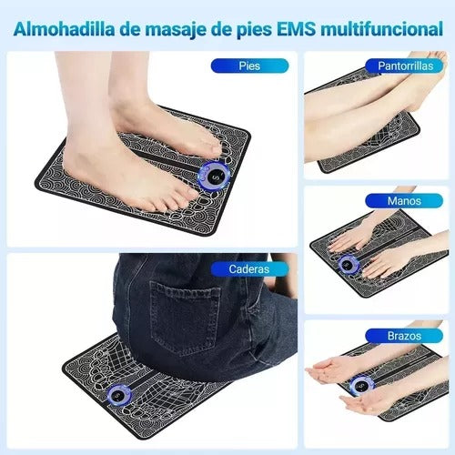 🦶 Almohadilla Masajeadora EMS – Relajación Profunda Para Tus Pies Donde Estés