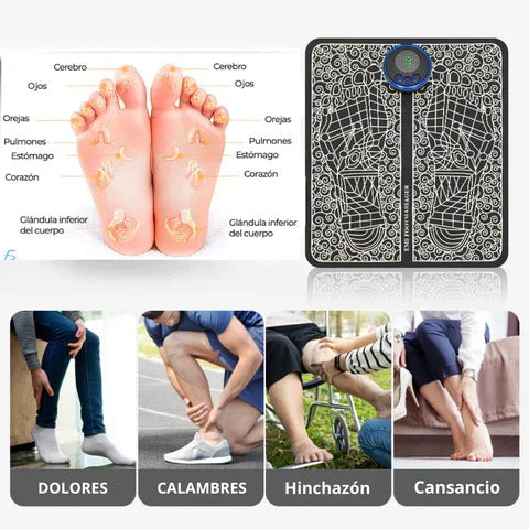 🦶 Almohadilla Masajeadora EMS – Relajación Profunda Para Tus Pies Donde Estés