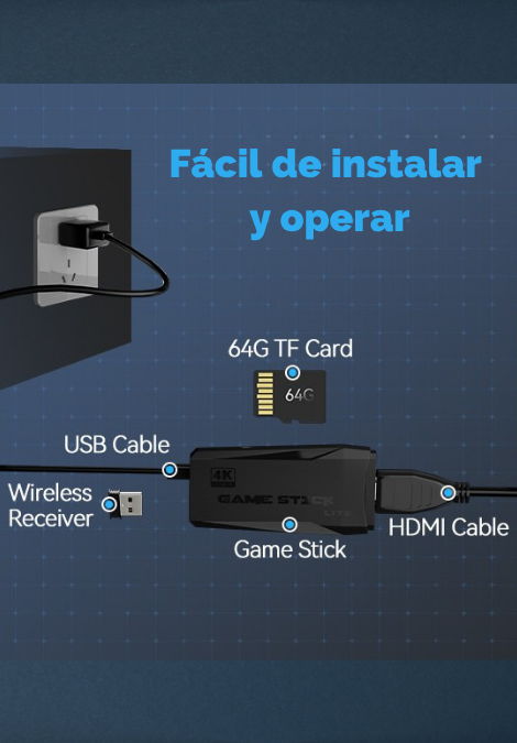 🎮 Consola Retro Game Stick Lite – ¡Más de 20.000 Juegos Clásicos en tu TV!