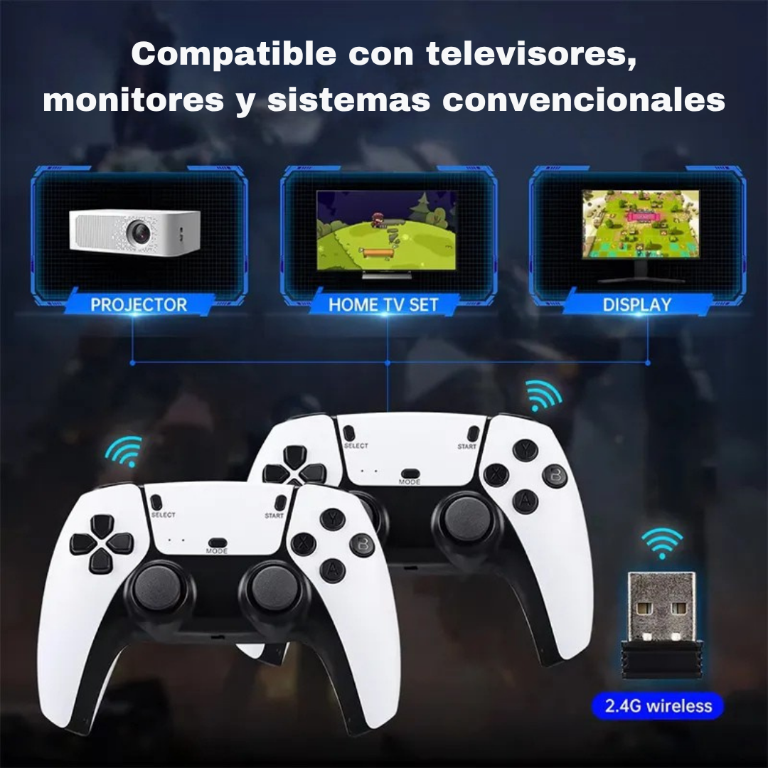Game Stick Pro – Consola Retro HD con Mandos Inalámbricos y 30.000+ Juegos Integrados