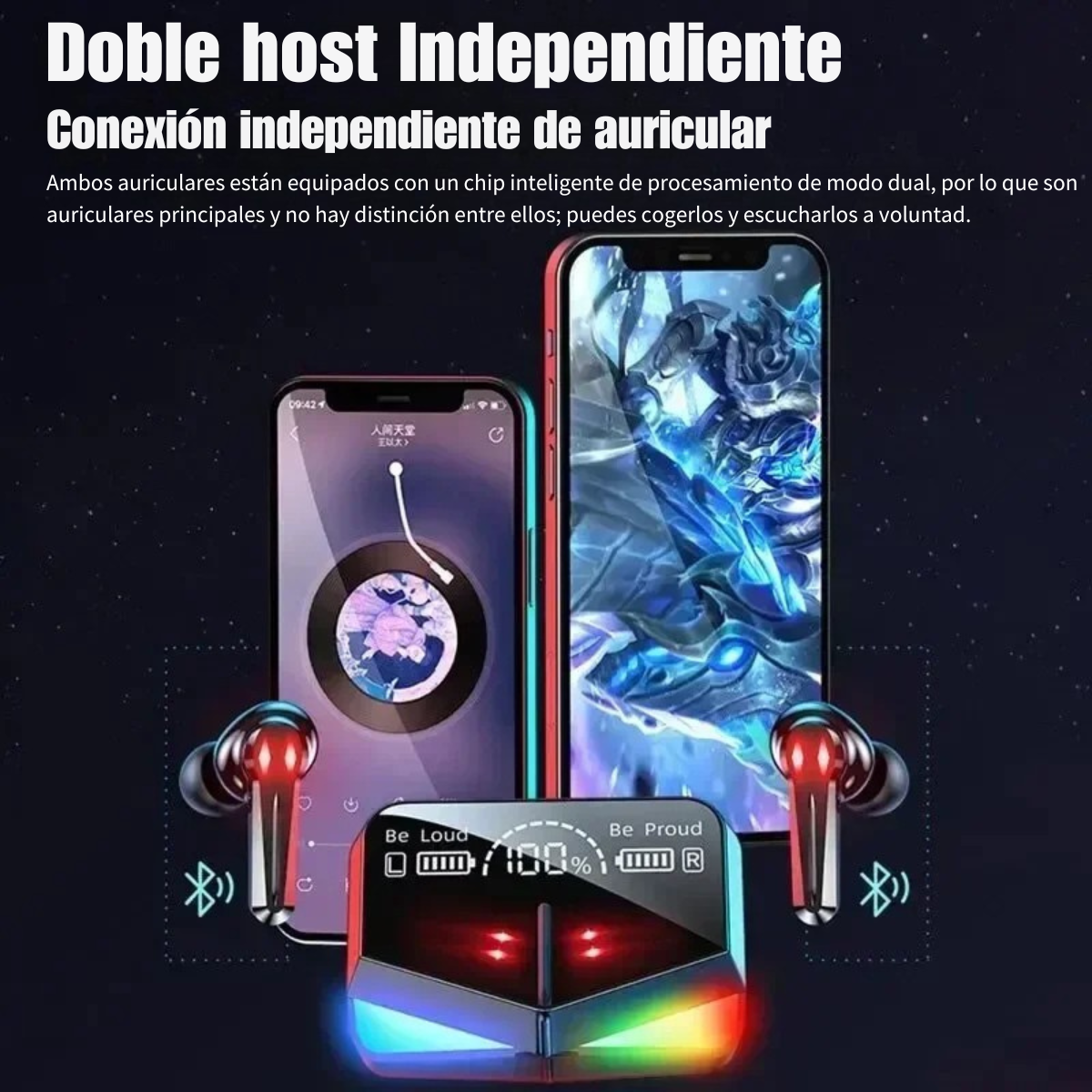 Auriculares M28 Inalámbricos con Cancelación de Ruido