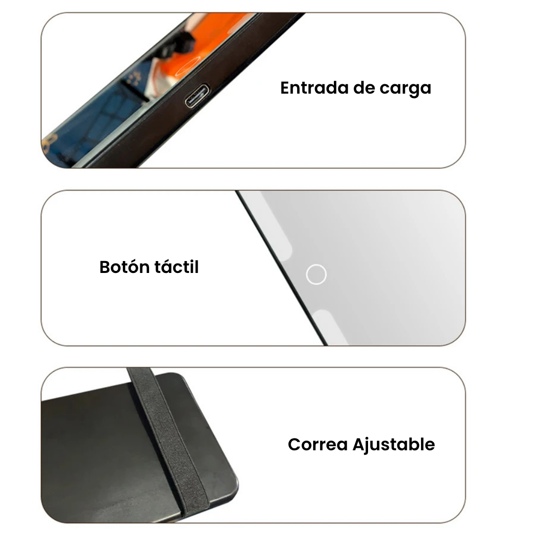🌟 Espejo LED HD para Auto – Maquillaje Perfecto Donde Vayas