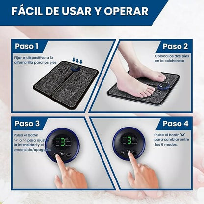 🦶 Almohadilla Masajeadora EMS – Relajación Profunda Para Tus Pies Donde Estés