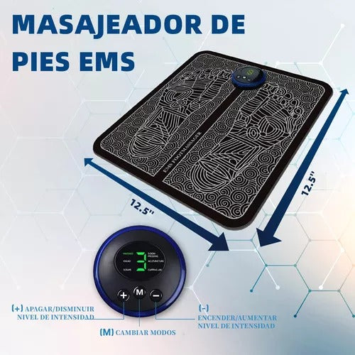 🦶 Almohadilla Masajeadora EMS – Relajación Profunda Para Tus Pies Donde Estés
