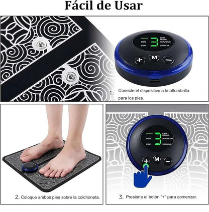 🦶 Almohadilla Masajeadora EMS – Relajación Profunda Para Tus Pies Donde Estés