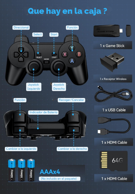 🎮 Consola Retro Game Stick Lite – ¡Más de 20.000 Juegos Clásicos en tu TV!