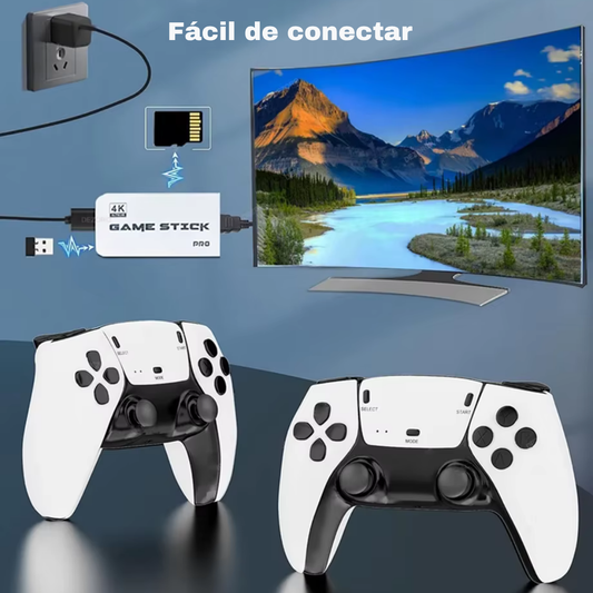 Game Stick Pro – Consola Retro HD con Mandos Inalámbricos y 30.000+ Juegos Integrados