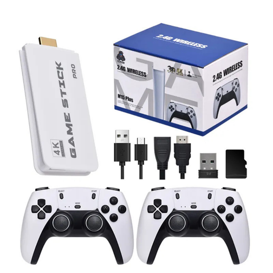 Game Stick Pro – Consola Retro HD con Mandos Inalámbricos y 30.000+ Juegos Integrados