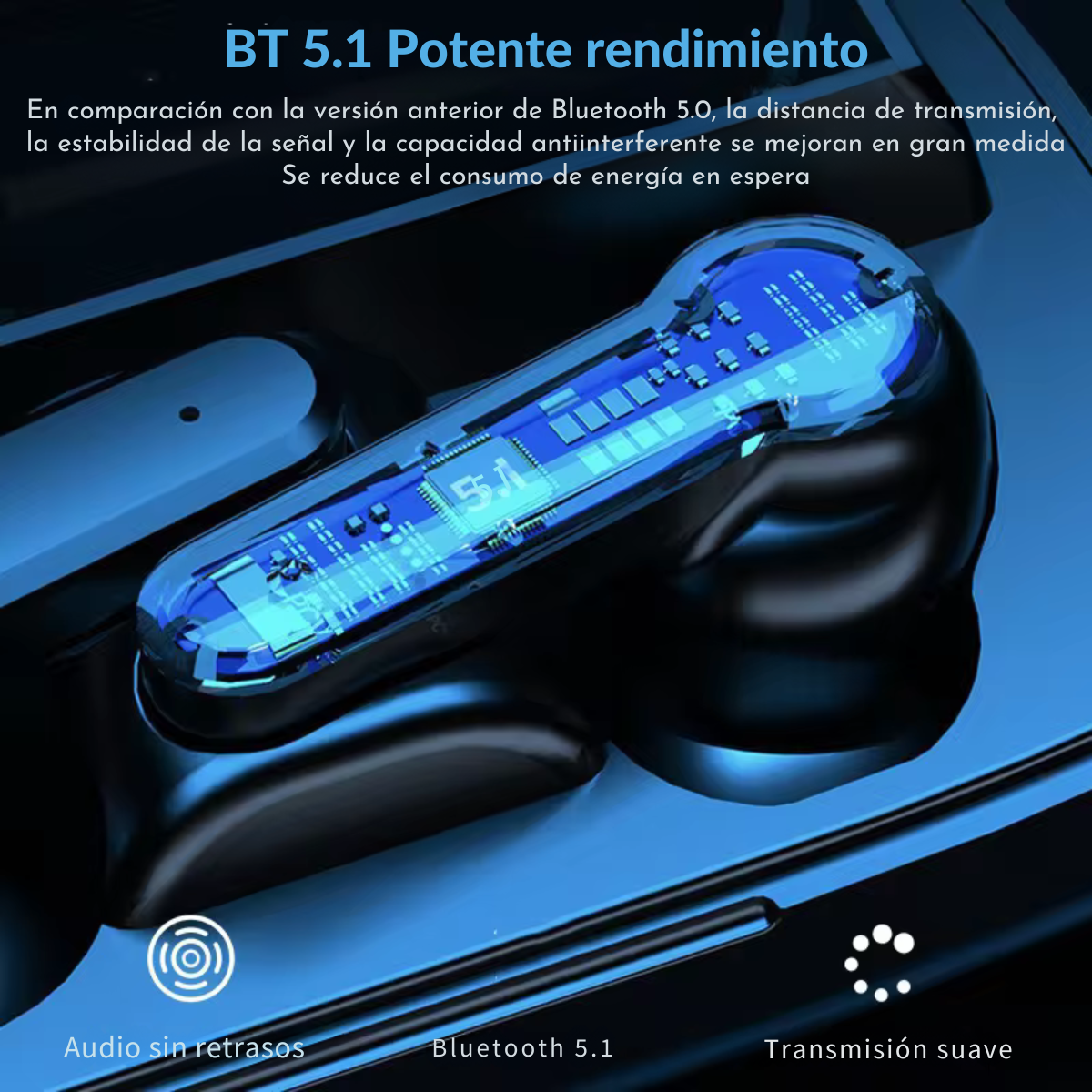 Auricular Inalámbrico M19 – Sonido HiFi y Estilo Compacto