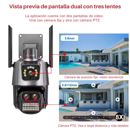 Cámara IP PTZ inalámbrica a todo Color