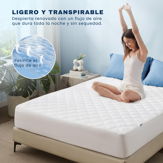 Protector de Colchón Impermeable y Antiácaros