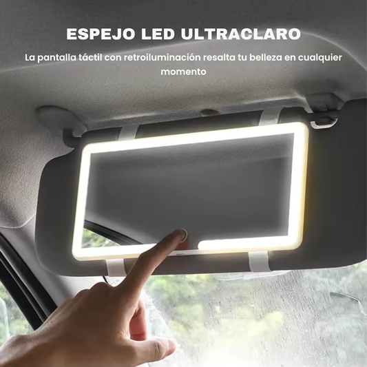 🌟 Espejo LED HD para Auto – Maquillaje Perfecto Donde Vayas