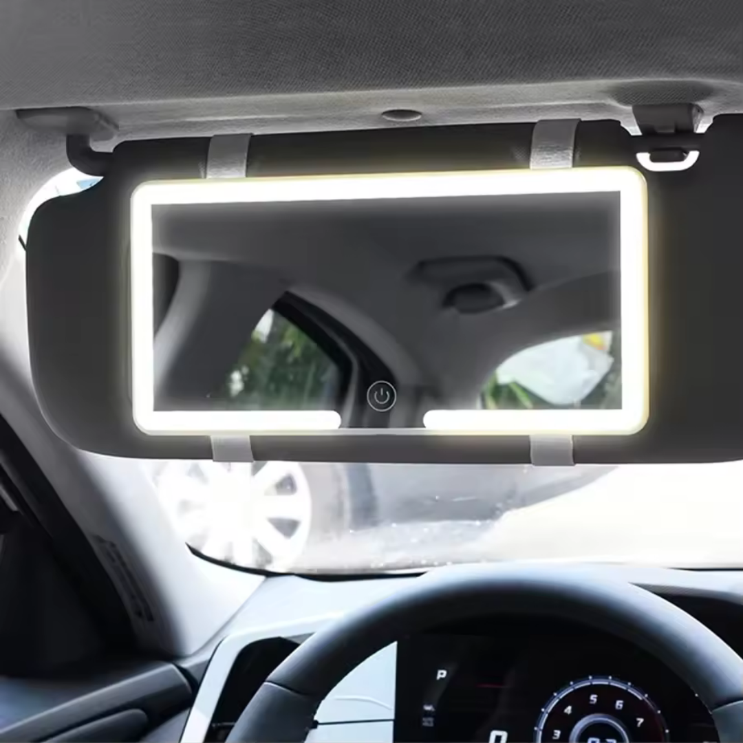 🌟 Espejo LED HD para Auto – Maquillaje Perfecto Donde Vayas